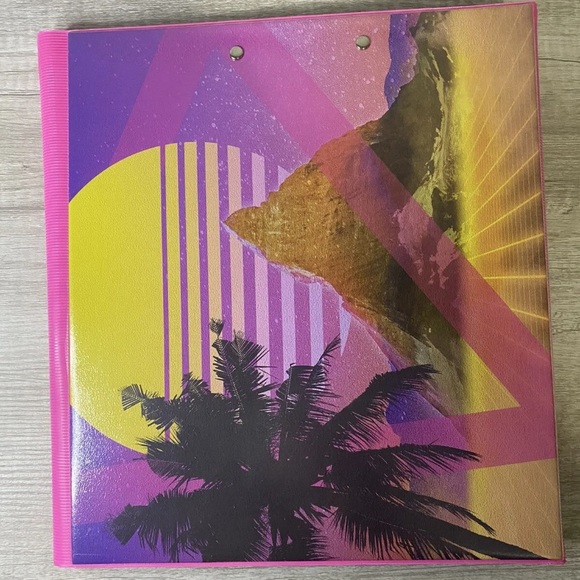 💜Original Trapper Keeper Vintage Retro portafolio Binder Sunset print - Picture 2 of 12